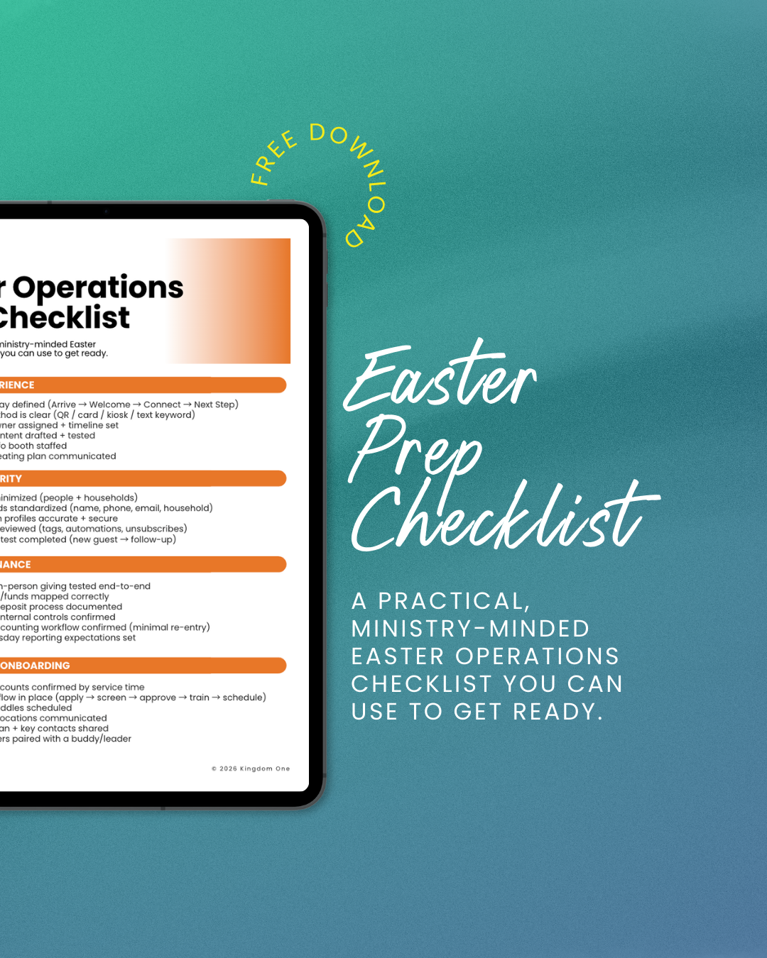 Easter Prep Checklist
